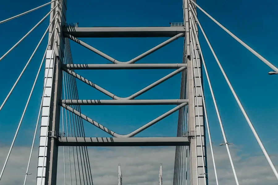 Cable-stayed bridge and transportation infrastructure